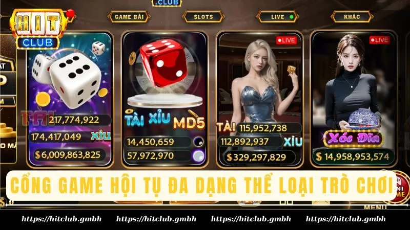 Cổng game hội tụ đa dạng thể loại trò chơi Cổng game hội tụ đa dạng thể loại trò chơi