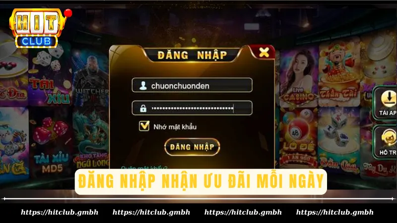 Đăng nhập nhận ưu đãi mỗi ngày Đăng nhập nhận ưu đãi mỗi ngày